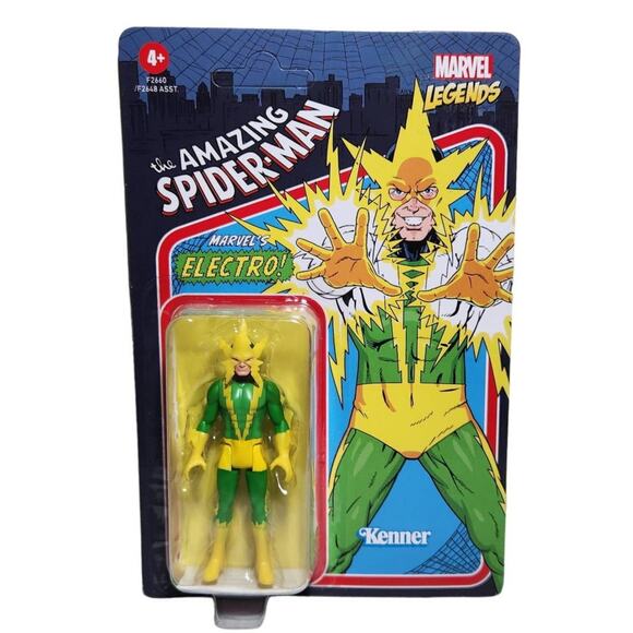 Marvel Legends Retro Electro The Amazing Spiderman 4" Action Figure New Sealed - Picture 1 of 4